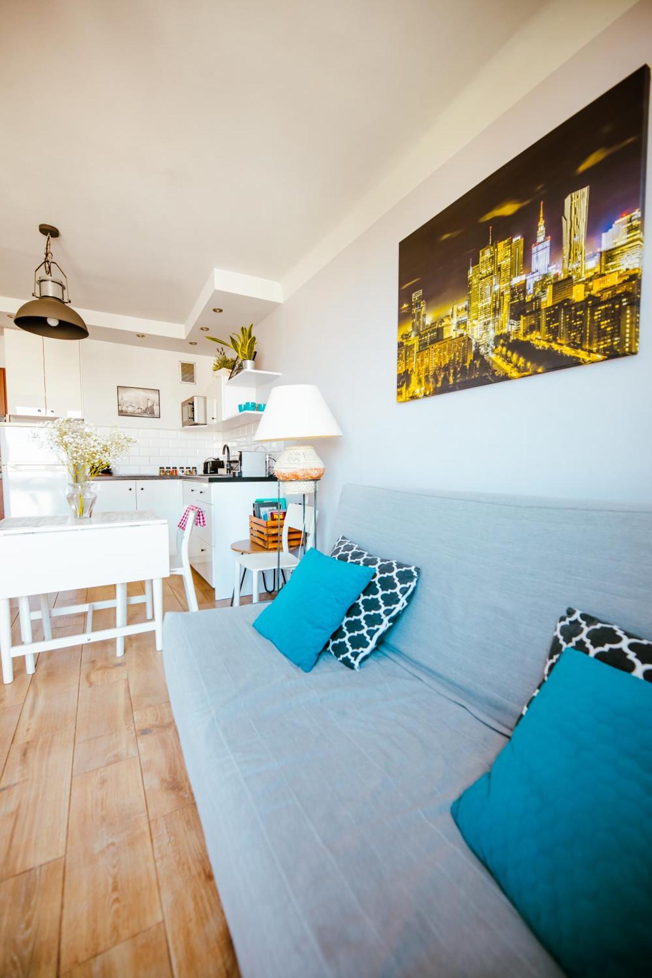 Bright 14Th Floor Central Home With Balcony & Views Warsaw Exterior photo