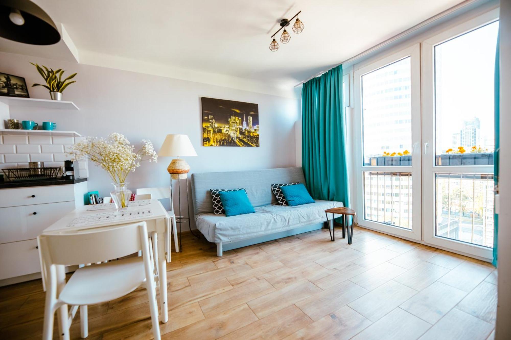 Bright 14Th Floor Central Home With Balcony & Views Warsaw Exterior photo